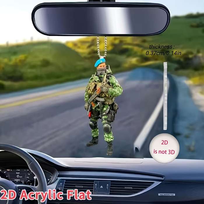 1pc 2D Flat   Acrylic One specialized  acrylic pendant for special forces soldiers