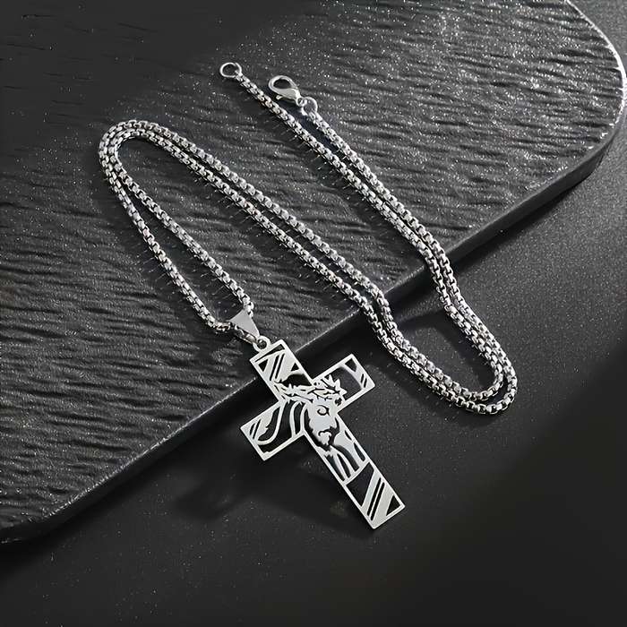 1 Piece Golden Jesus Theme Pendant