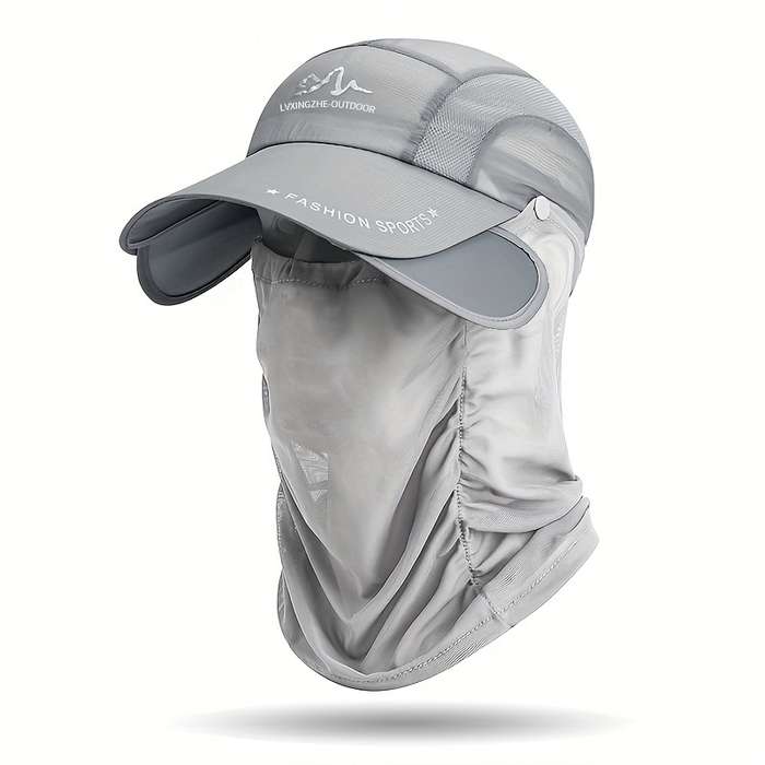 1pc Solid Color Breathable Baseball Hat With Thin Breathable Veil Lightweight Adjustable Sunscreen