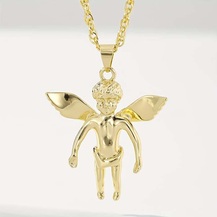 1 Piece Golden Yellow White Jesus Theme Pendant