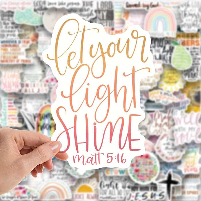 100psc Jesus Christian Themed Stickers