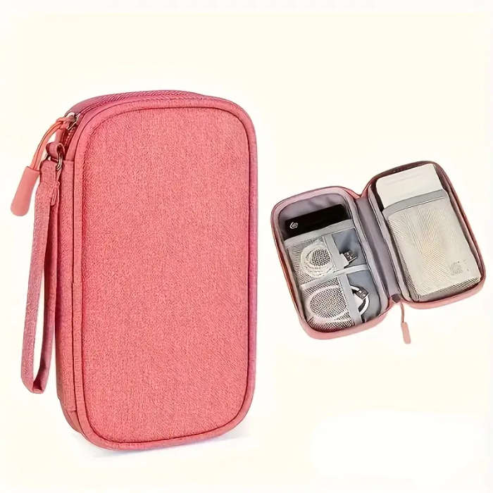 1pc Portable Electronics Organizer Bag Lightweight Travel Storage Pouch