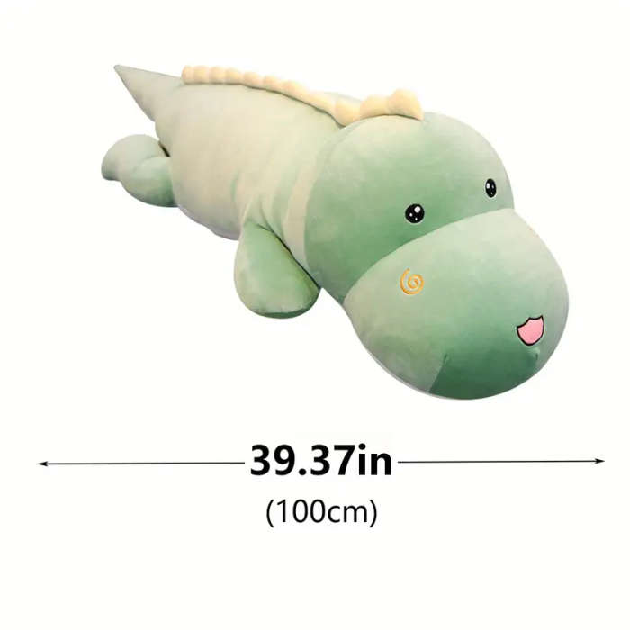 100cm/39.37inch Green Cartoon Dinosaur Plush Toy