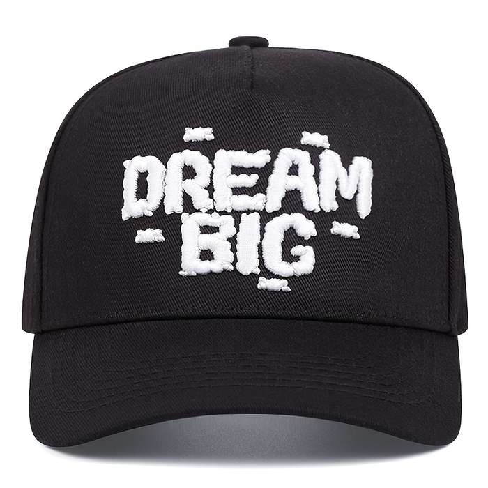 1pc Big Dream Embroidered Baseball Cap for Men And Women Outdoor Sunshade Casual Duckbill Hat Am