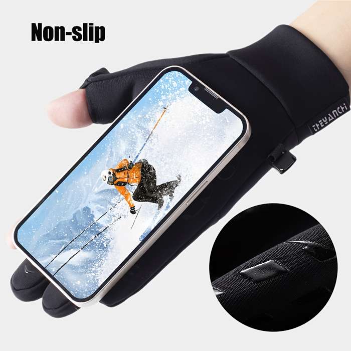 1 Pair Black Size L Outdoor Sports Gloves
