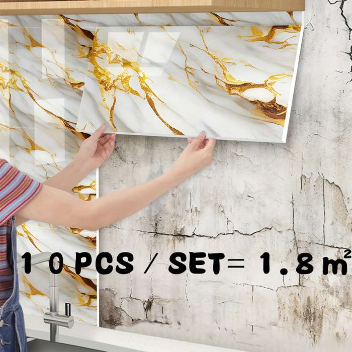 1PC Wall StickersGolden30X60CM 11.8X23.6in