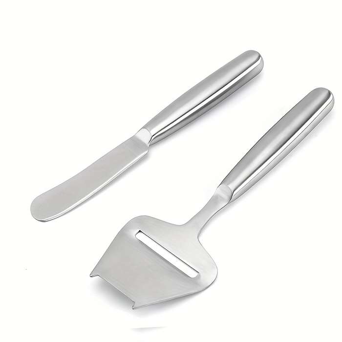 3pcs 1set Stainless Steel Cheese Knife Set Cheese Cutter Cheese Grater Multi-hole Knife Cut