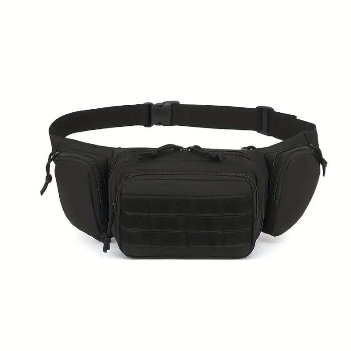 1pc Tactical Pistol Fanny Pack Multi-Functional Oxford Cloth Waist Bag Large Capacity Travel Gear Po