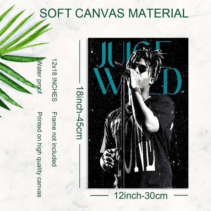 1pc 30.48x45.72 cm Frameless Canvas Poster Vintage JUICE WRILD Art Print by ARTistic DESIGN Bl