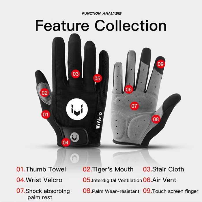 1 Pair Blue Size L Outdoor Sports Gloves