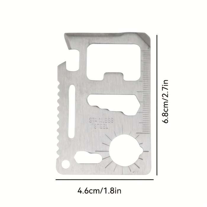 1pc Outdoor Portable Camping Multi-functional Card Stainless Steel Tool Card Knife