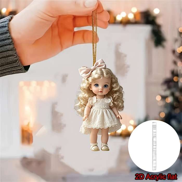 1pc 2D Flat   Classic Acrylic Doll Pendant Multi-Functional Hanging Ornament Suitable for B