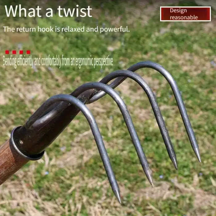 Heavy-Duty Manganese Steel Garden Rake