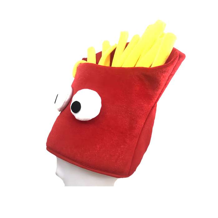 1pc Festive French Fry Hat Perfect for Parties Christmas Valentine's Day Gifts Machine Washa