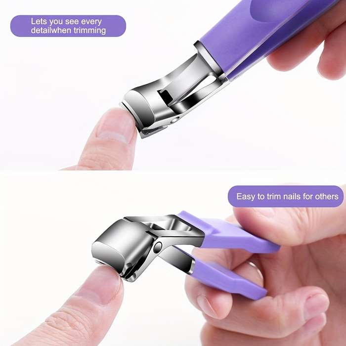 1pcs In-stock Stainless Steel Nail Clippers Heavy-duty Nail Clippers Curved Design Large Openin
