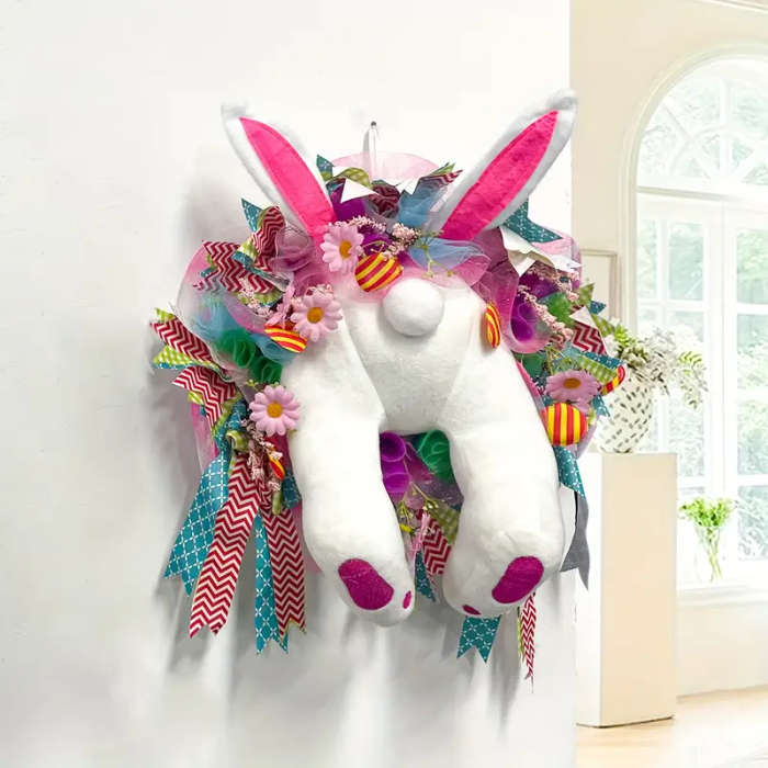 Festive Easter Bunny 1-Piece Wreath