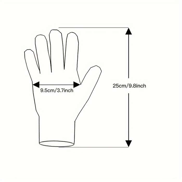 1 Pair Black Touchscreen Winter Gloves