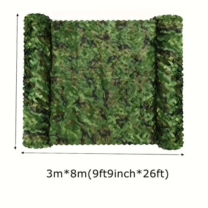 Versatile Woodland Camo Netting Roll Perfect for Hunting Camping Party Decor 3*8m