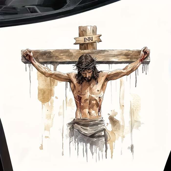 1pc 15.24cm Jesus Christian Themed Stickers
