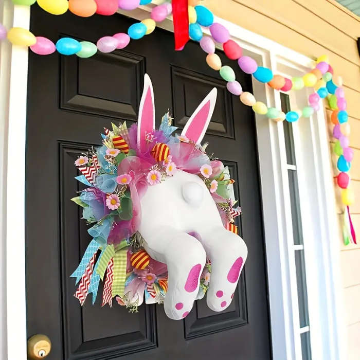 Festive Easter Bunny 1-Piece Wreath