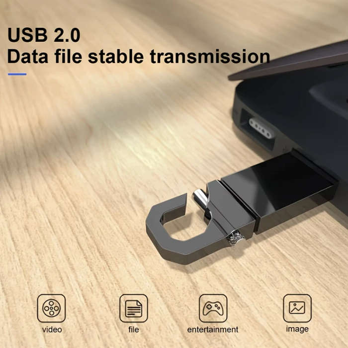 1pc High-Speed Metal Flash Drive USB 2.0 with 110GB Durable Memory Stick Portable USB Storage