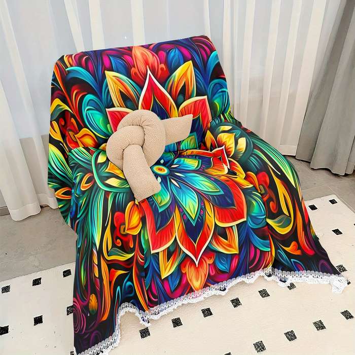 1ps Blanket Color Light Violet size 130x180cm Single Seat