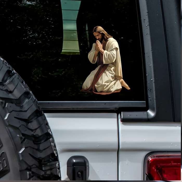 1pc 14.99cmx11.0cm Jesus Christian Themed Stickers