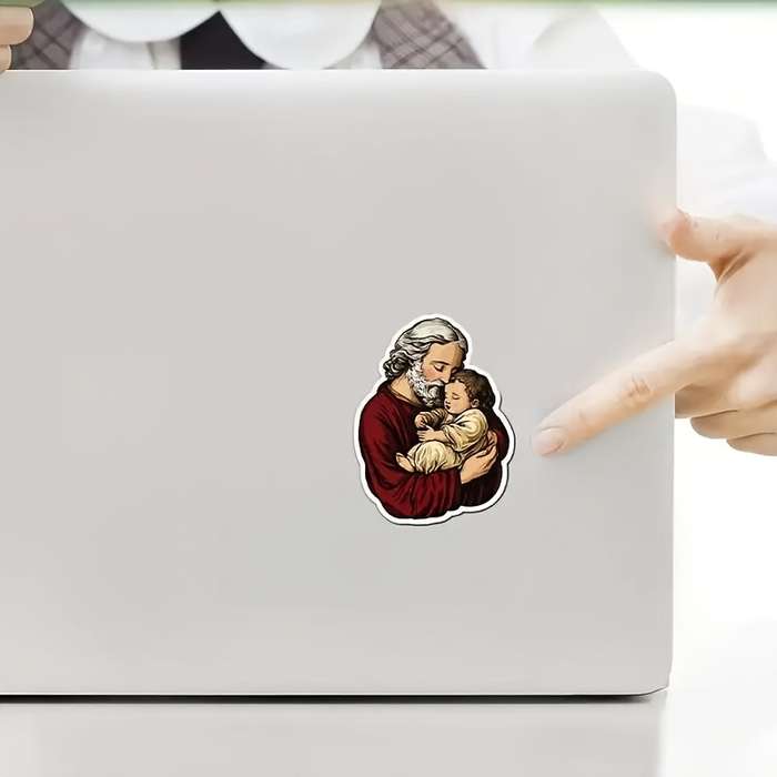 1pc Jesus And Baby 10.5cm  4.13in Jesus Christian Themed Stickers