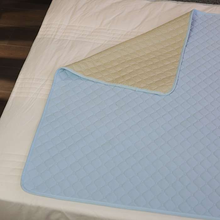 1piece Ice Silk Checkered Pad   Grey Cooling Pad