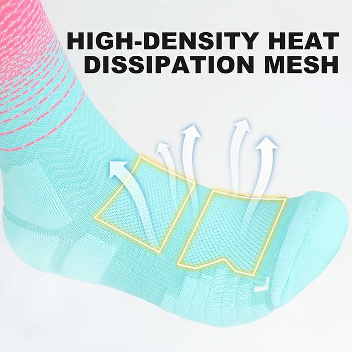 1 Pair Lake Blue Pink  Socks