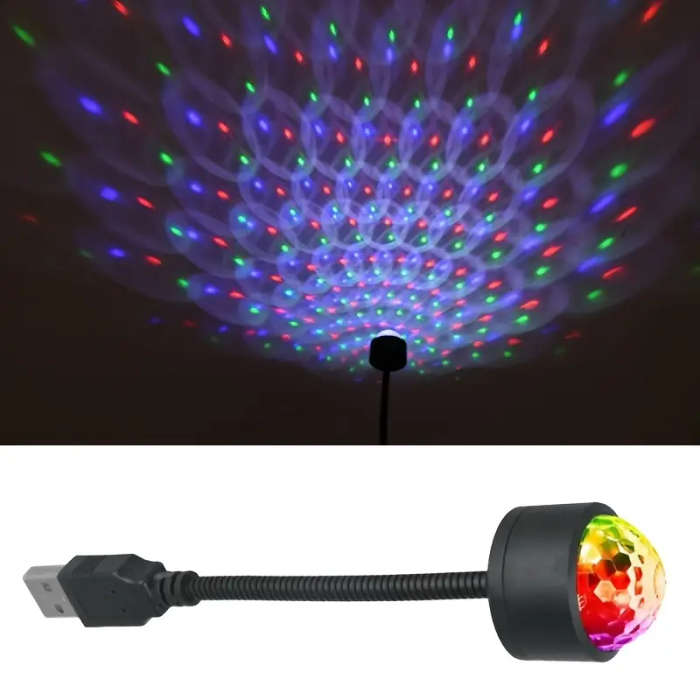 1pc Roof Starry Sky USB Night Light LED Indoor Music Rhythm Magic Stage Effect Projection Light LED