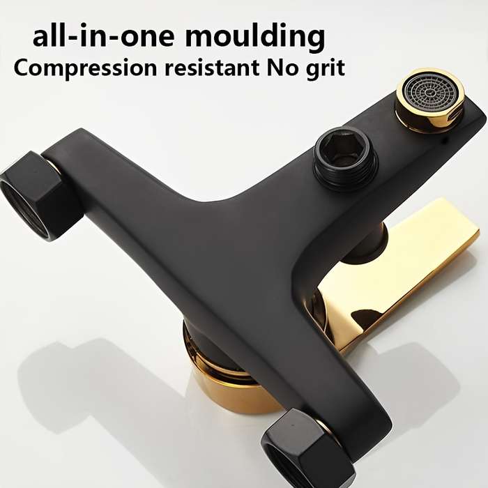 1PC Black Golden Bathtub Faucet