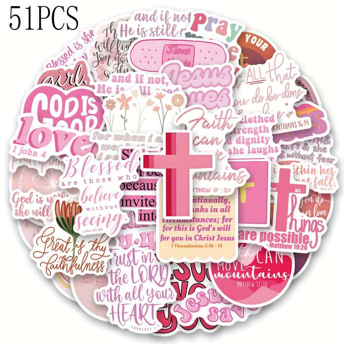 51pcs Jesus Christian Themed Stickers