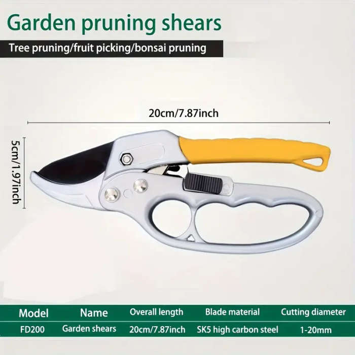 Manual Gardening Pruning Shears High Carbon Steel Gardening Shears