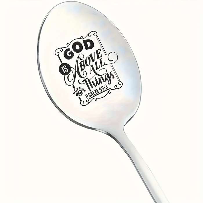 1pc Stainless Steel Spoon Carved Spoon Funny Spoon Coffee Spoon Ice Cream Spoon Tea Spoon