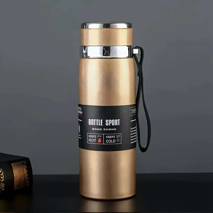 1L Large Gold Thermos Flask