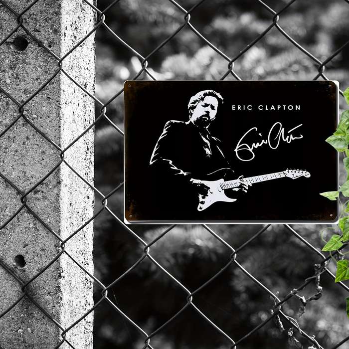 1pc  Eric Clapton Guitar Metal Tin Sign 20.32x30.48cm Decorative Wall Art Home Decor Multipu