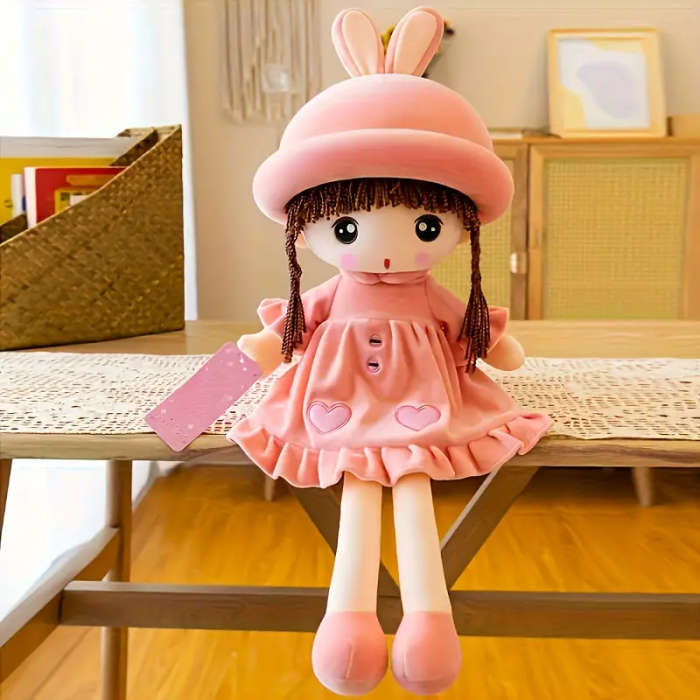 1 Piece Cute Rag Doll Plush Soft Stuffed Doll Purple