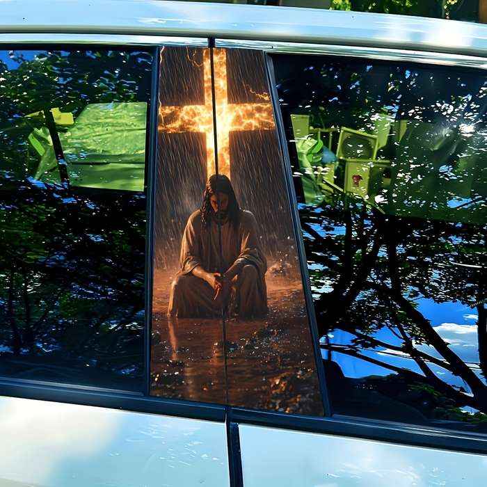 2pcs Jesus Christian Themed Stickers