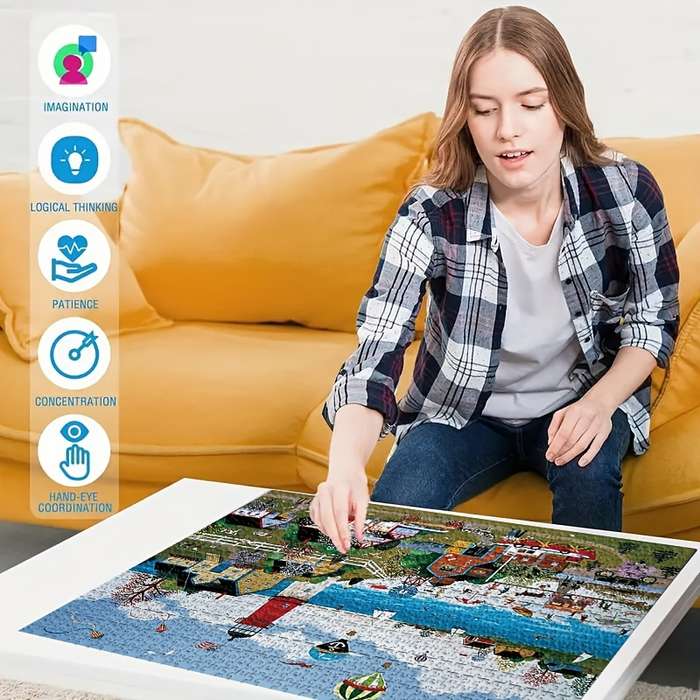 1000pcs Jigsaw Puzzle 75.01x50.01 cm High Difficulty Challenge for Adults Durable