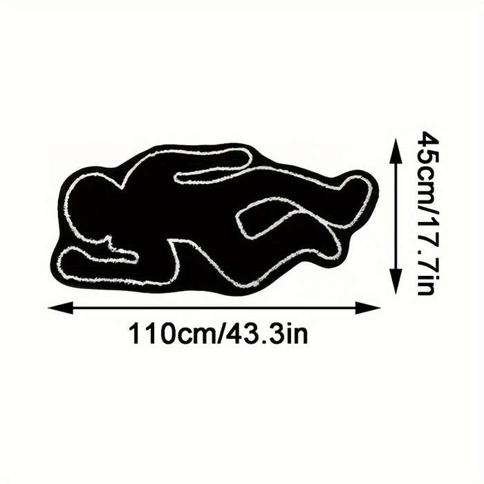 1Pc 60x140cm 23.6x55.1inch BlackBody Floor Mat