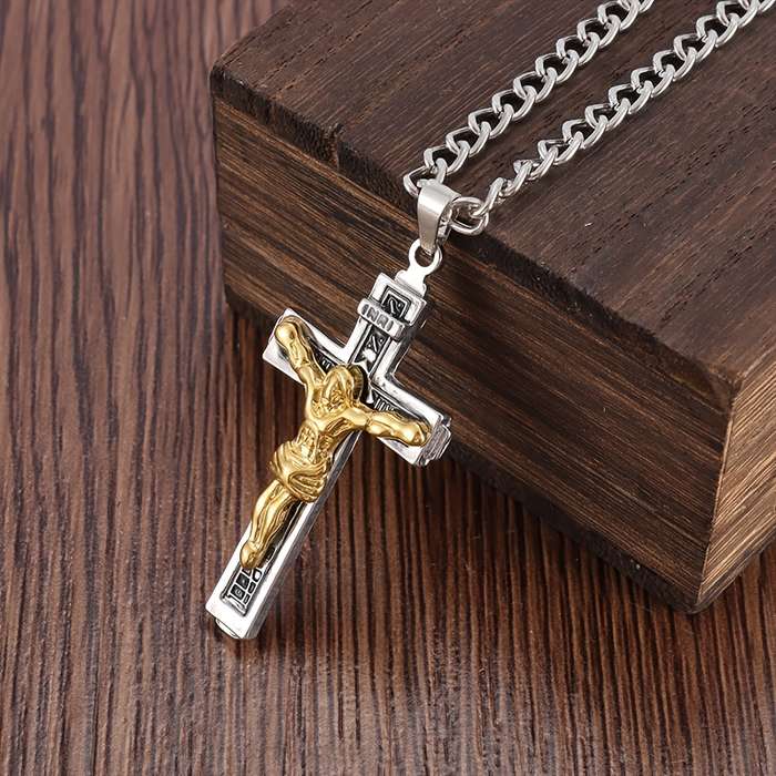 1 Piece Silvery Jesus Theme Pendant