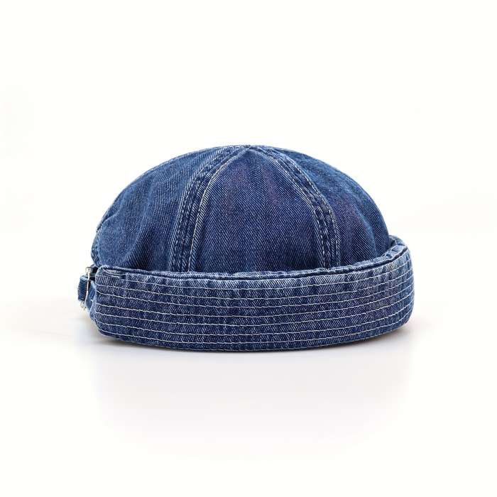 1pc European And American Trendy Brands Washed Denim Street Style Bucket Hats for Both Men And Wome