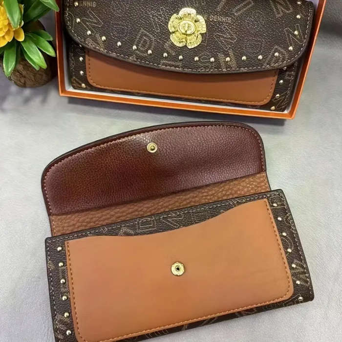 3Piece Women's Wallet Set with Clutch Card Holder Coin Purse Large Capacity Tri-Fold Design PU Mater