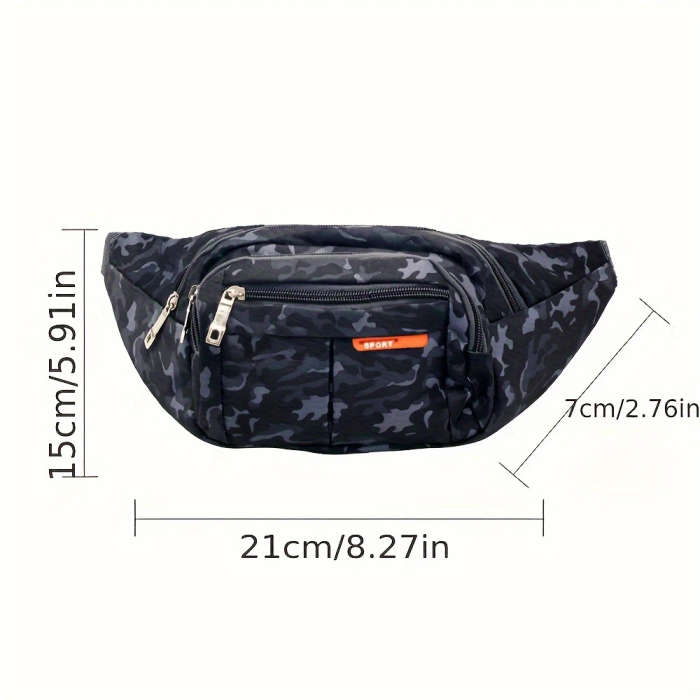 1pc Fanny Pack For Men Women Fashion Waterproof Waist Packs With Adjustable Belt Casual Bag Bum Bags