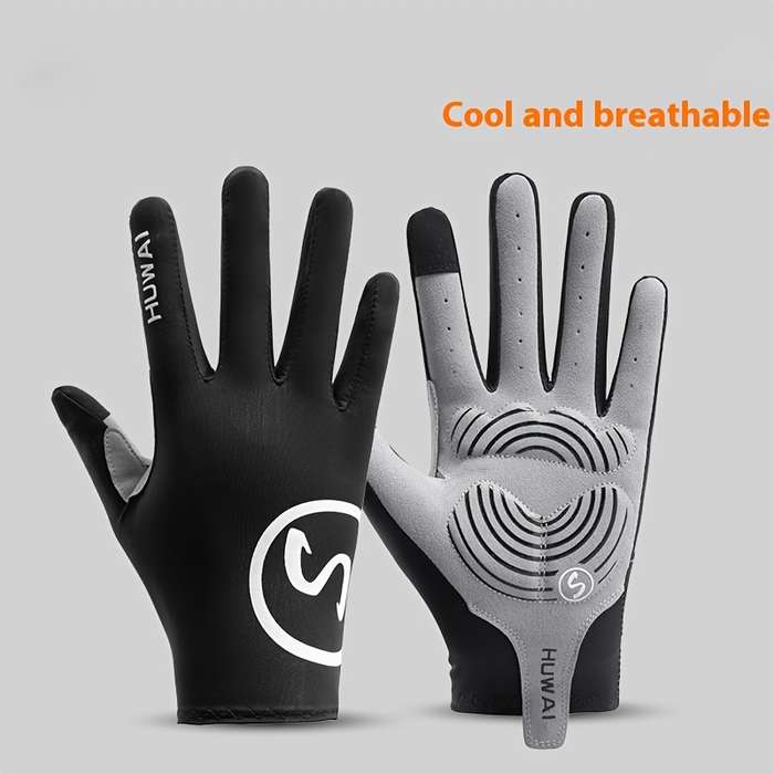 1 Pair  Black Size M Outdoor Sports Gloves