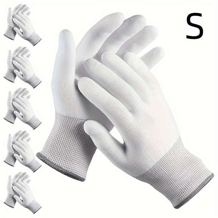 6 Pairs Grey Size S Multi Purpose Work Gloves