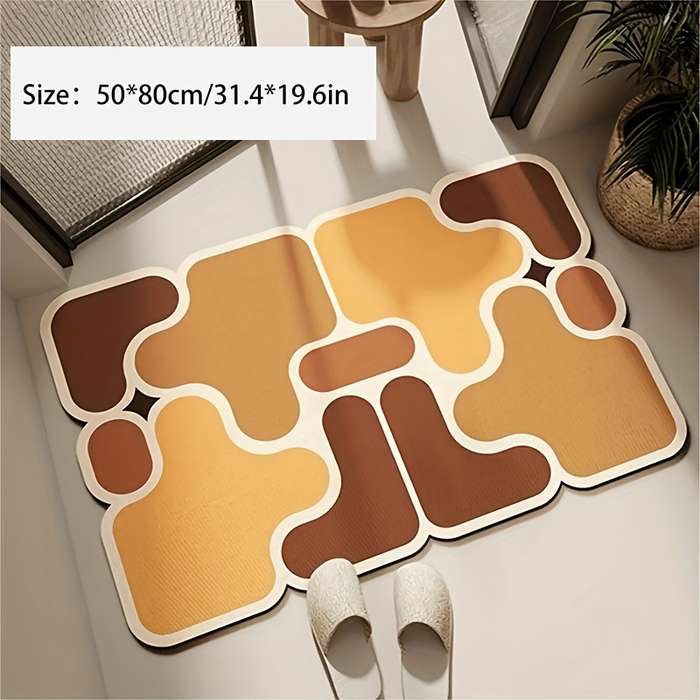 1Pc Black 60x40cm 23.6x15.7inch Floor Mat