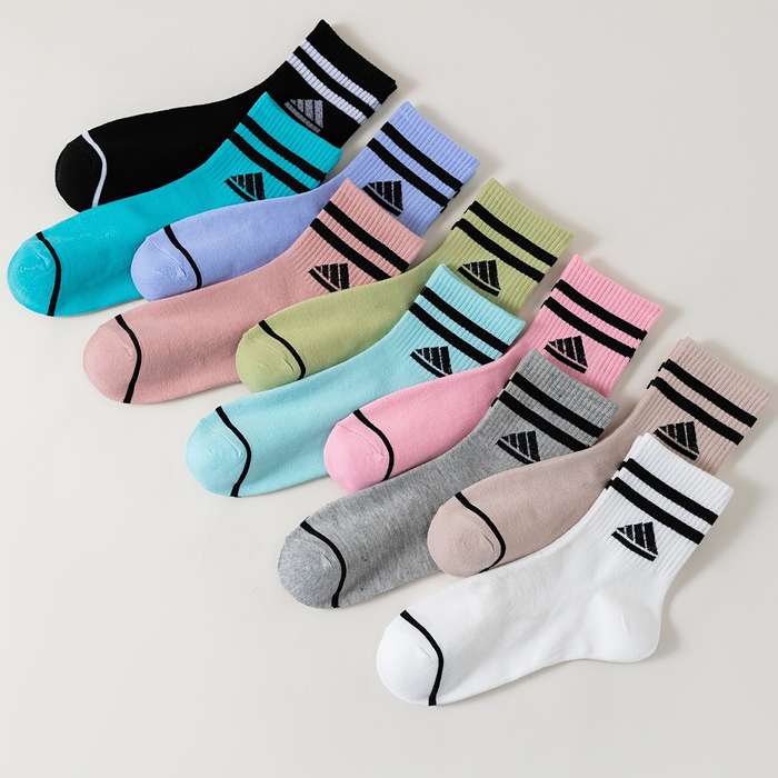 Sock 10 Pairs Colorful  One Size