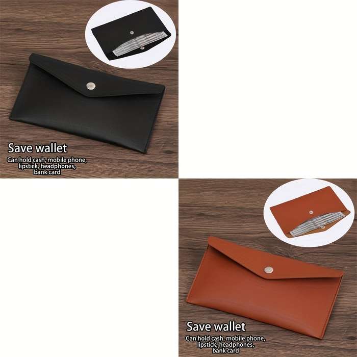 1pc A Wallet Made of Faux Leather with 1 Or 2 Buttons a Reusable Coin Envelope Wallet a Simple So